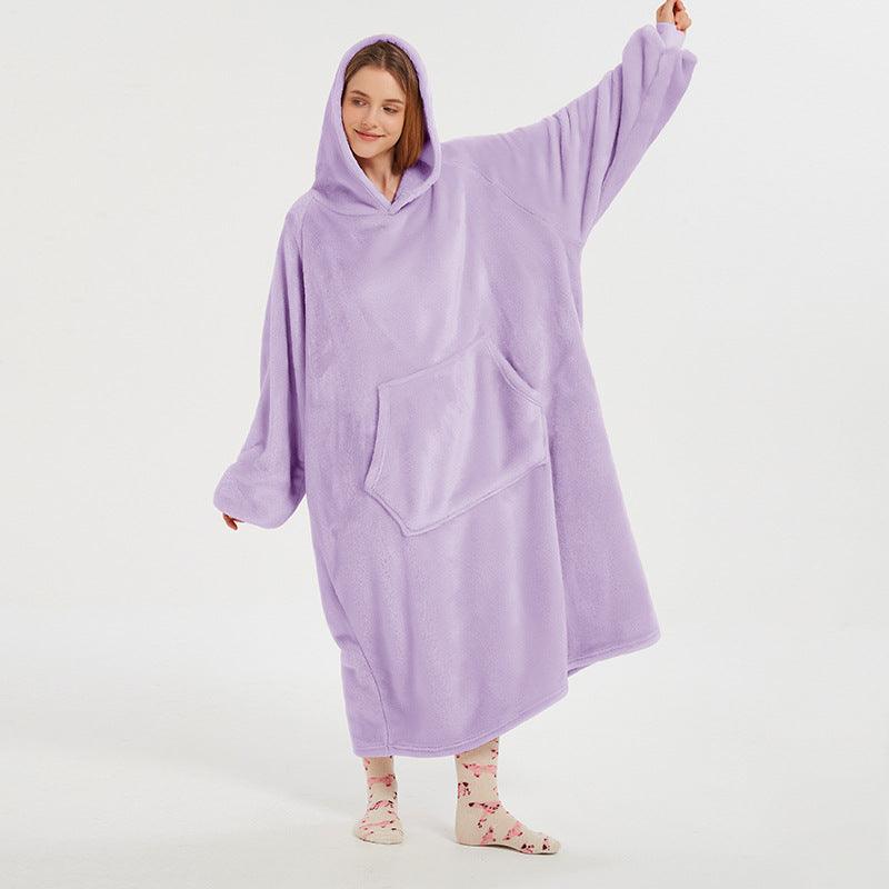 Moletom Oversized Com Capuz Roxo