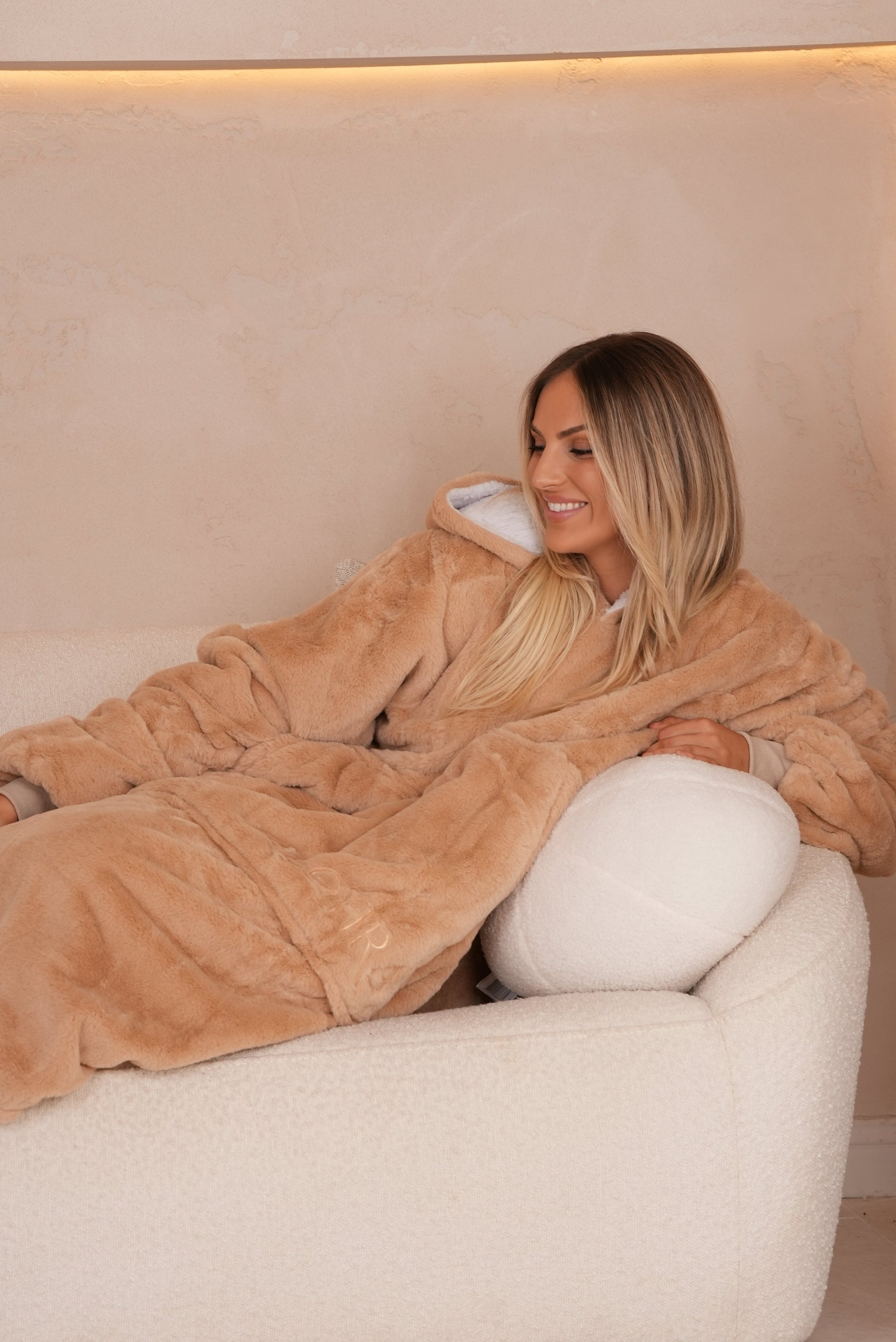 Moletom Oversized Com Capuz Long Cinnamon