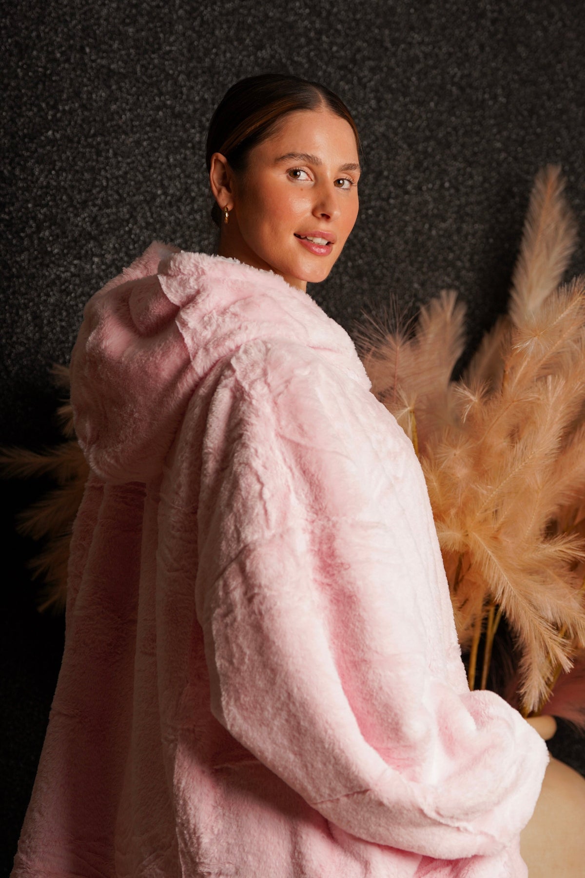 Moletom Oversized Com Capuz Blush