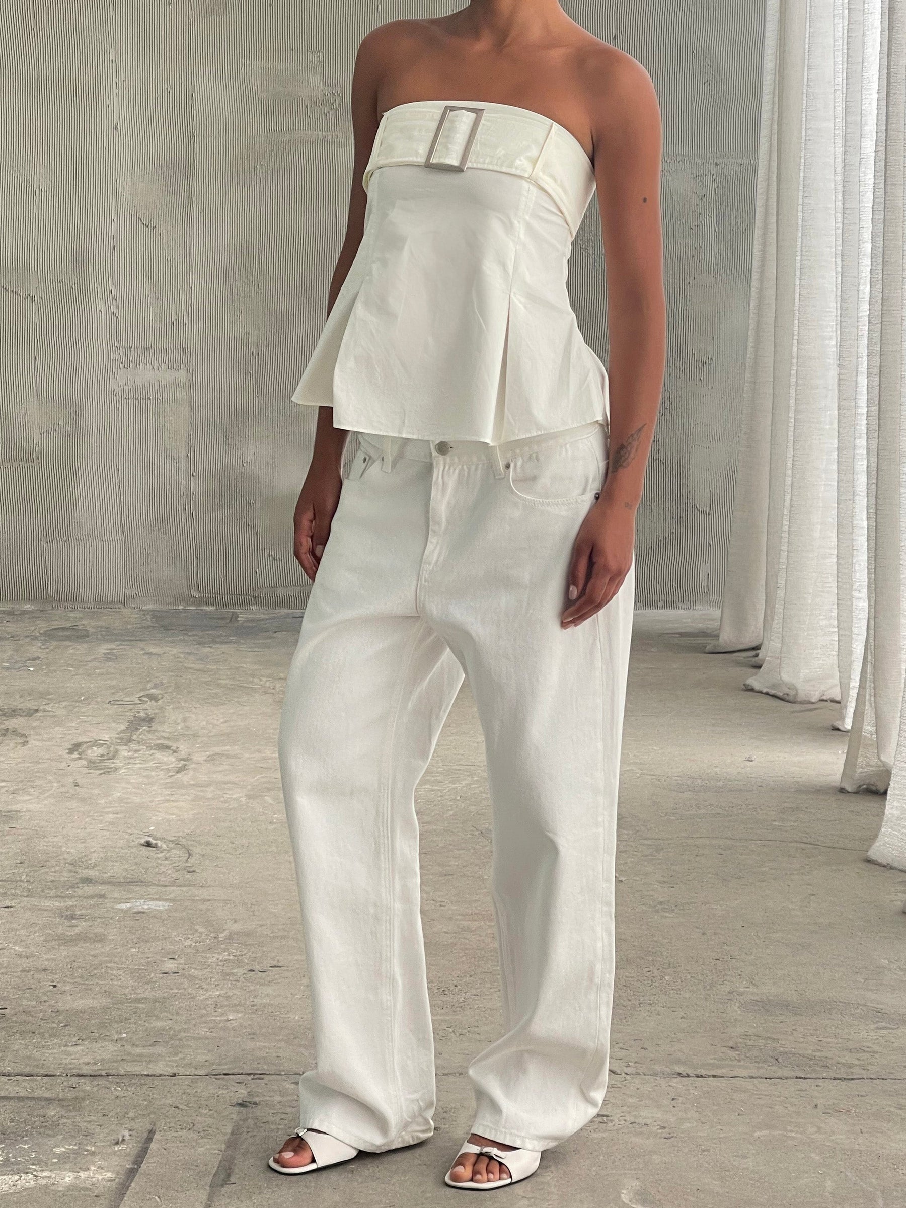 Bobbie Jeans White