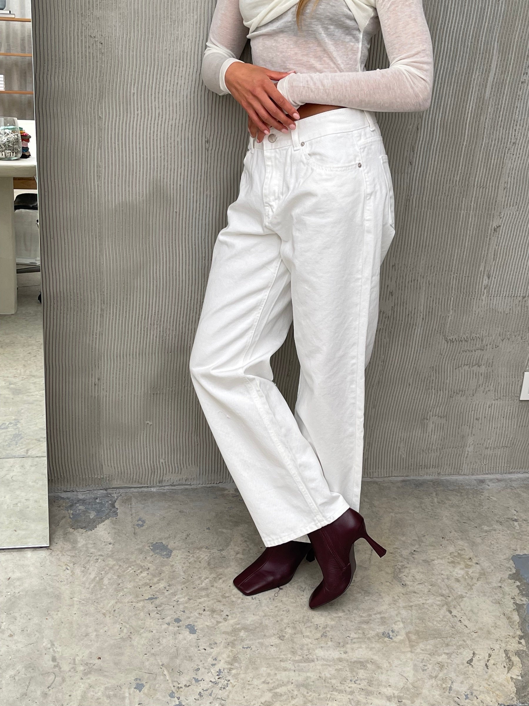 Bobbie Jeans White