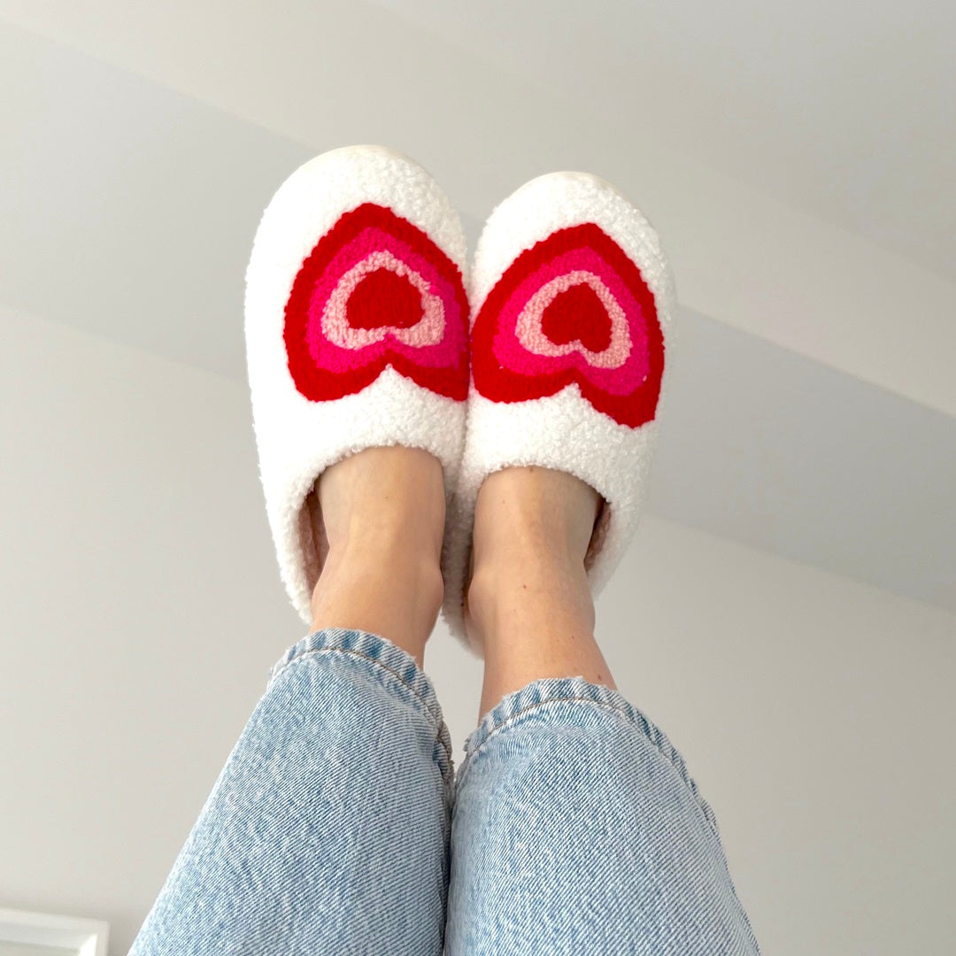 Pantufas Retrô Coração Sweetheart