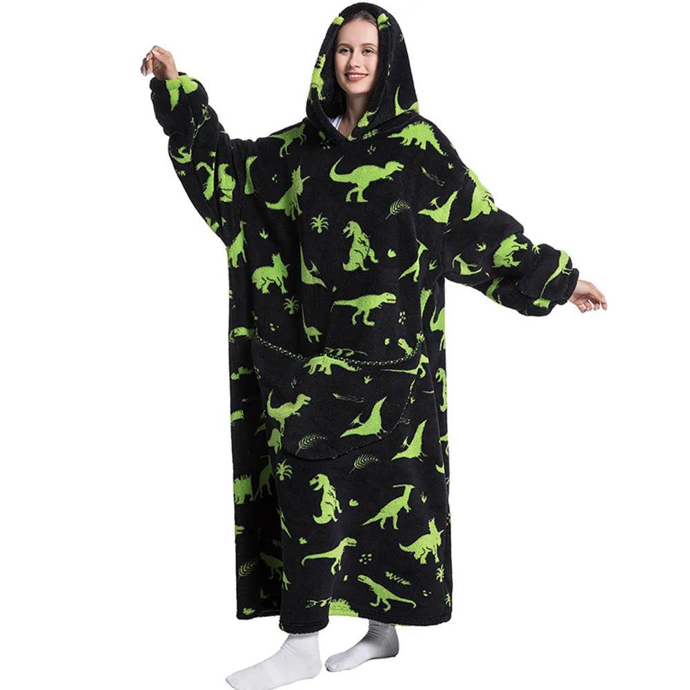 Moletom Oversized Com Capuz Dinossauros
