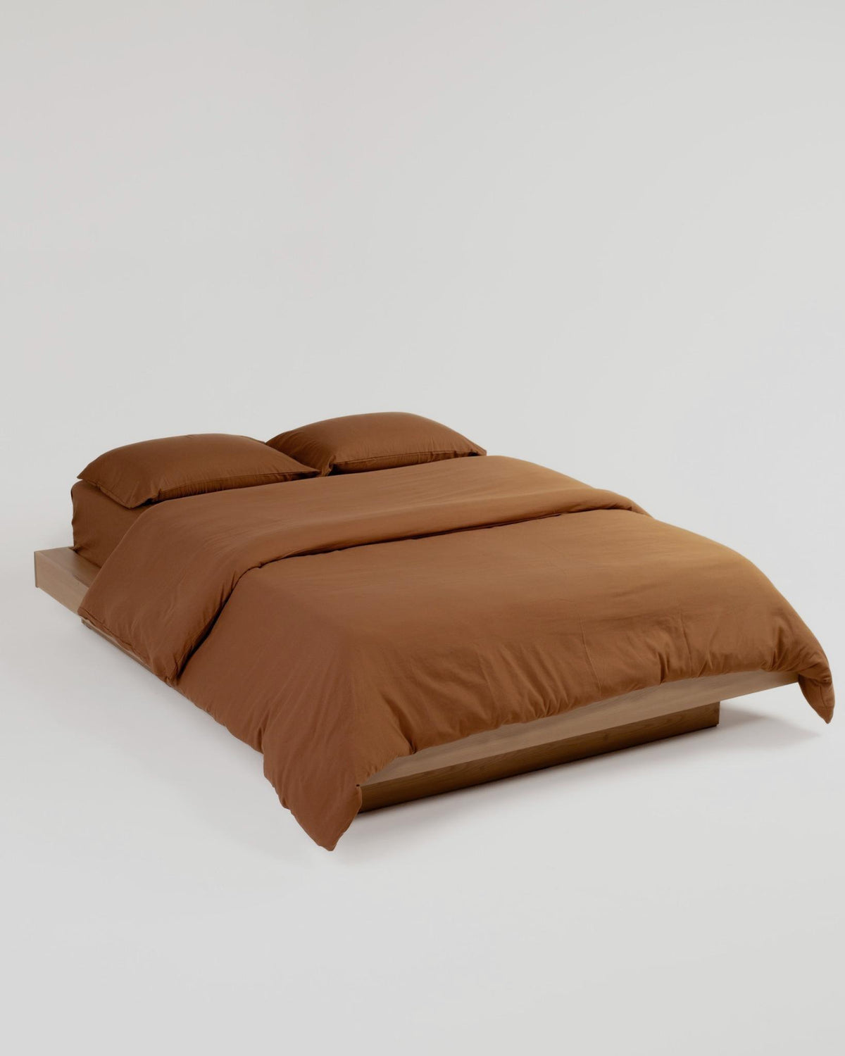 Jogo de Duvet Solid Washed - Marrom