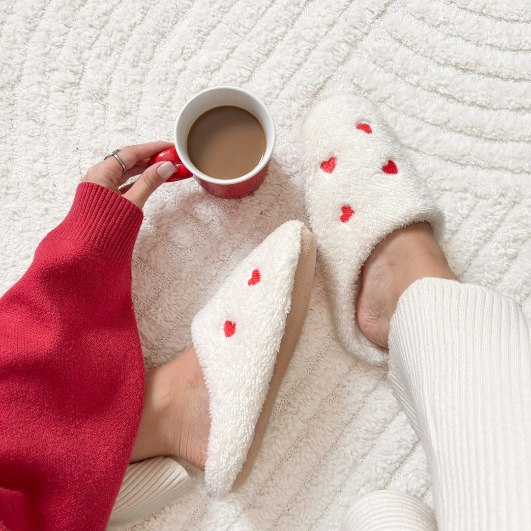 Pantufas Plush Mini Corações