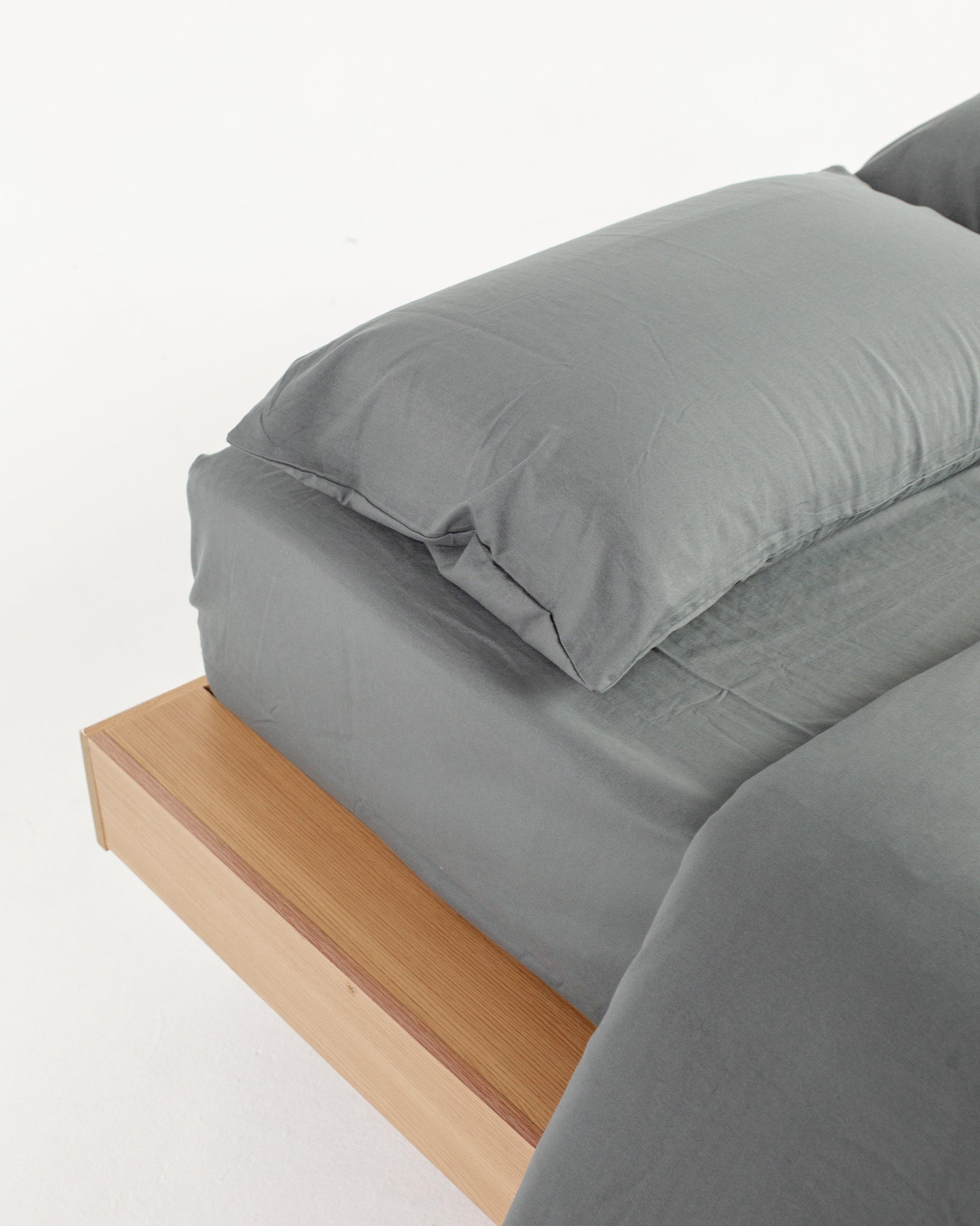 Jogo de Duvet Solid Washed - Smoke