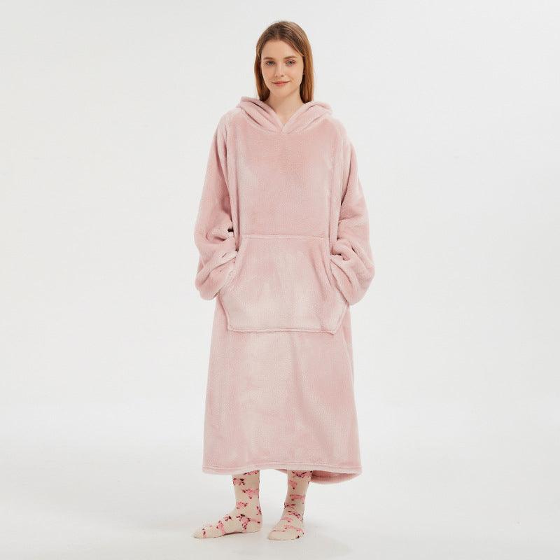 Moletom Oversized Com Capuz Rosa
