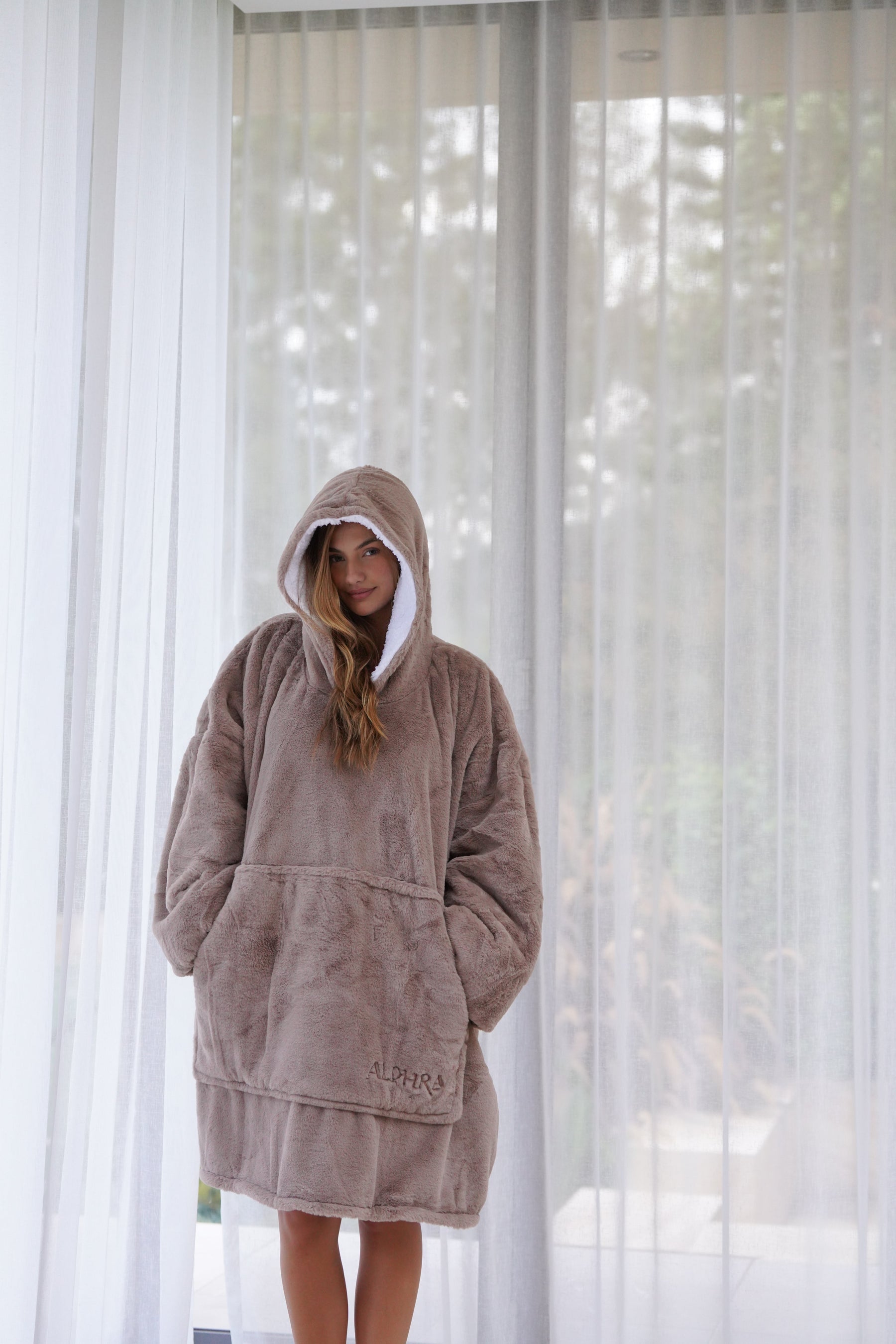 Moletom Oversized Com Capuz Mocha