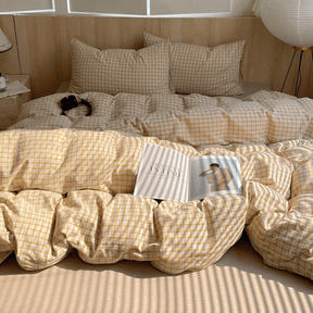Duvet Xadrez de Algodão - Limoncello
