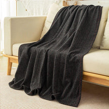 Cobertor de Lã Conforto com Padrão Herringbone - Pofli