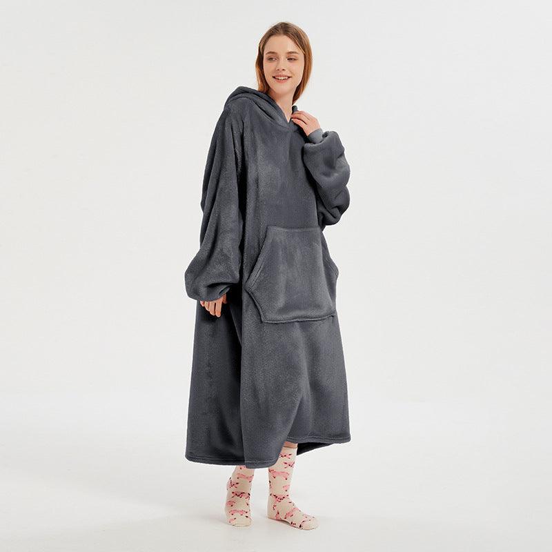 Moletom Oversized Com Capuz Cinza