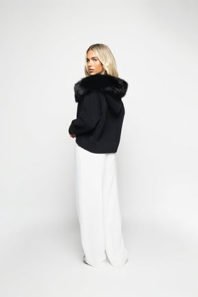 Velvet Cardigan - Preto