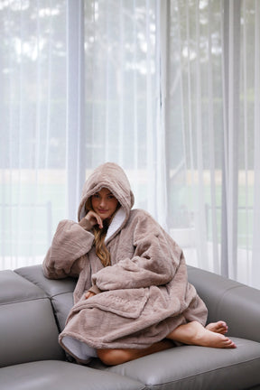 Moletom Oversized Com Capuz Mocha