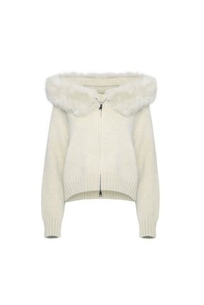 Cardigan Aveludado - Branco