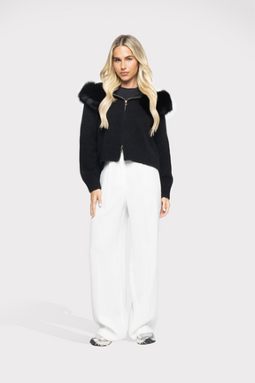Velvet Cardigan - Preto