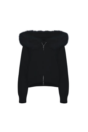 Velvet Cardigan - Preto