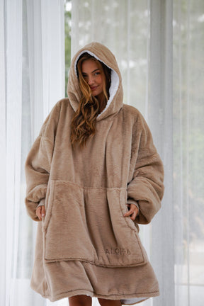Moletom Oversized Com Capuz Almond