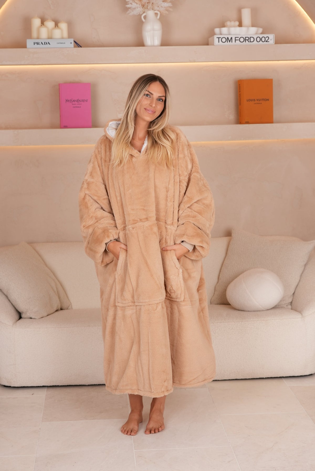 Moletom Oversized Com Capuz Long Cinnamon