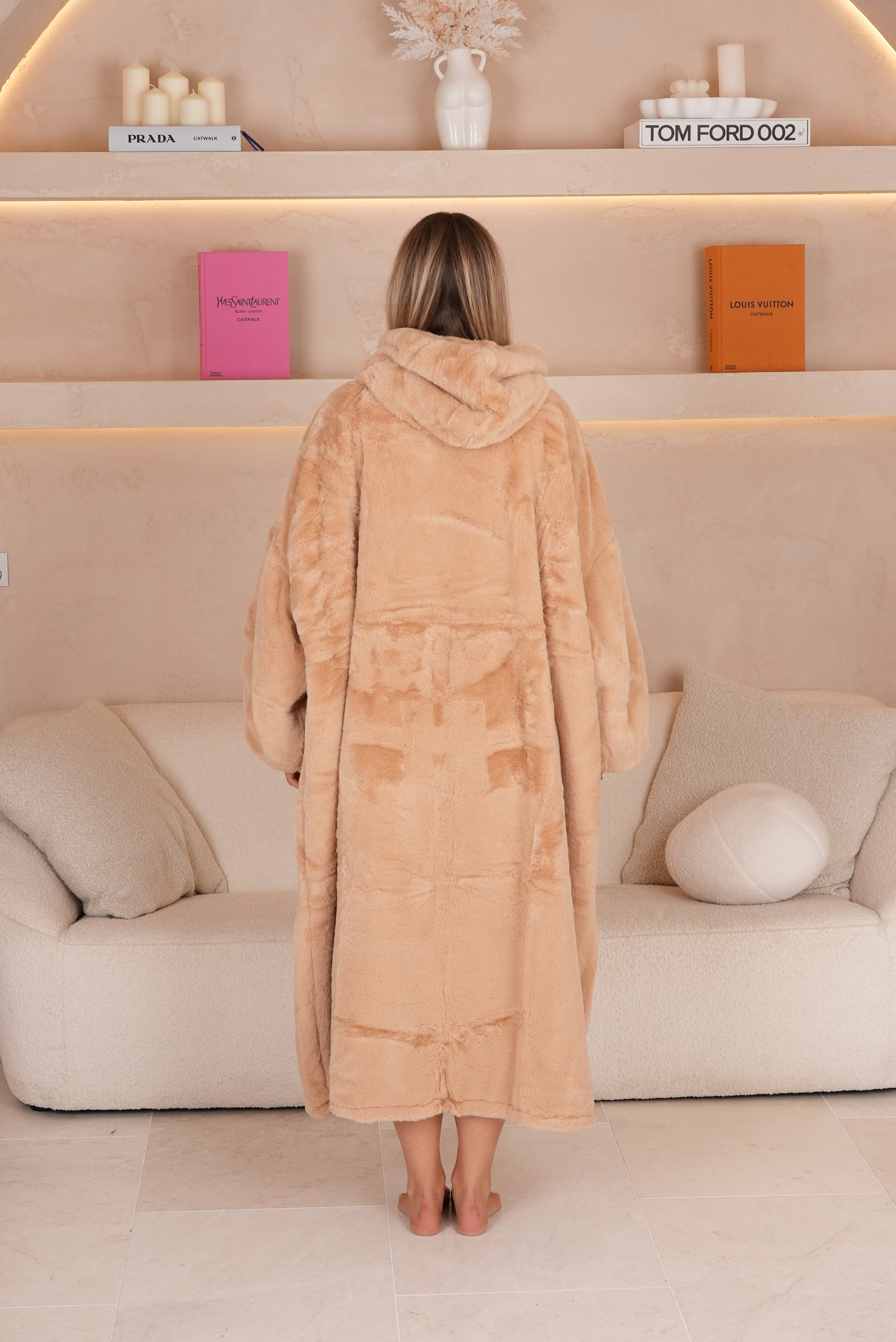 Moletom Oversized Com Capuz Long Cinnamon