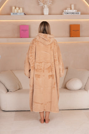 Moletom Oversized Com Capuz Long Cinnamon