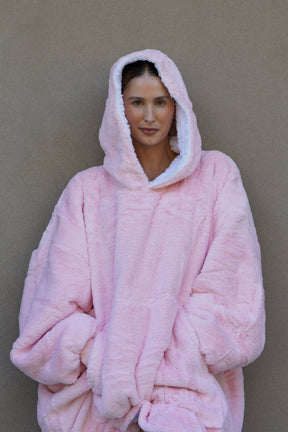 Moletom Oversized Com Capuz Blush