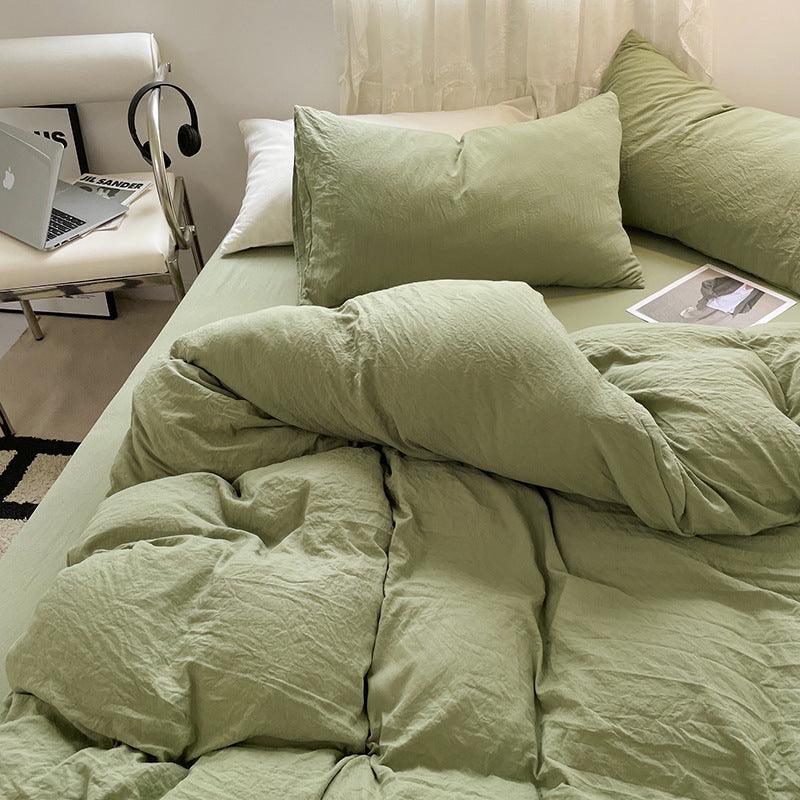 Jogo de Duvet Solid Washed - Matcha