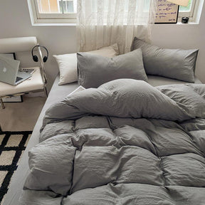Jogo de Duvet Solid Washed - Smoke
