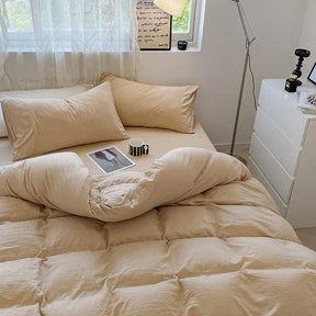 Jogo de Duvet Solid Washed - Vanilla