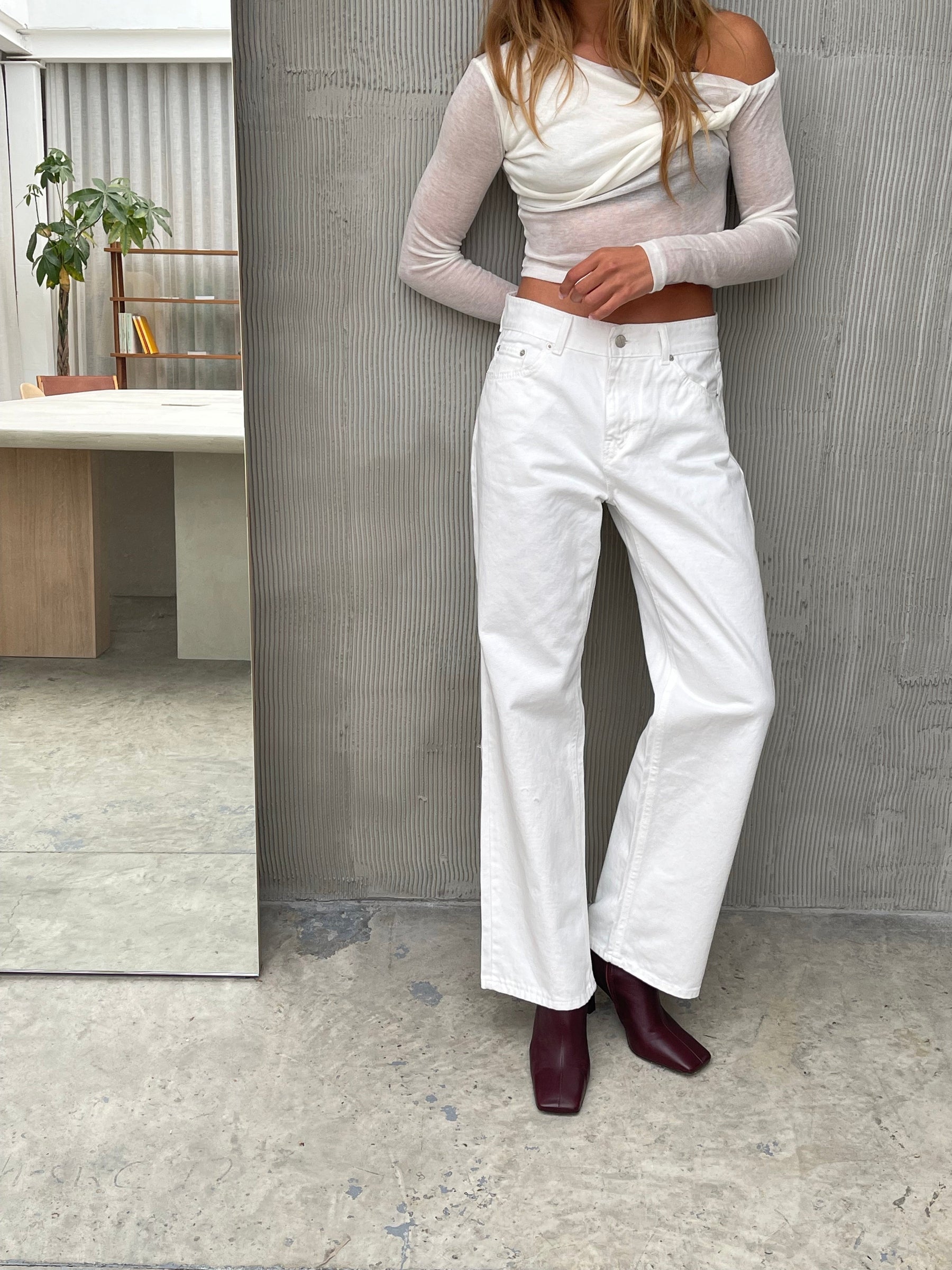 Bobbie Jeans White