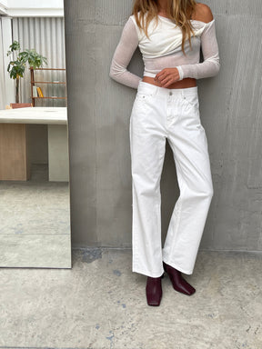 Bobbie Jeans White