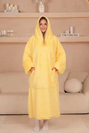 Moletom Oversized Com Capuz Long Limoncello