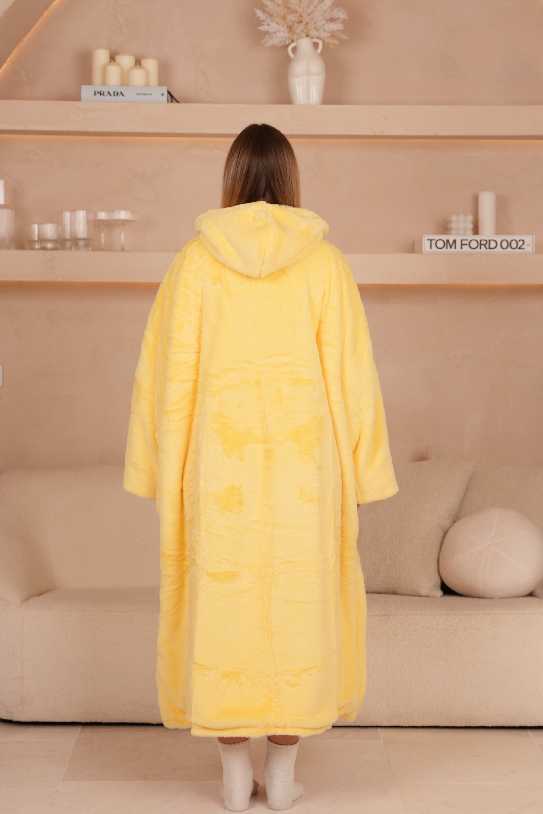 Moletom Oversized Com Capuz Long Limoncello
