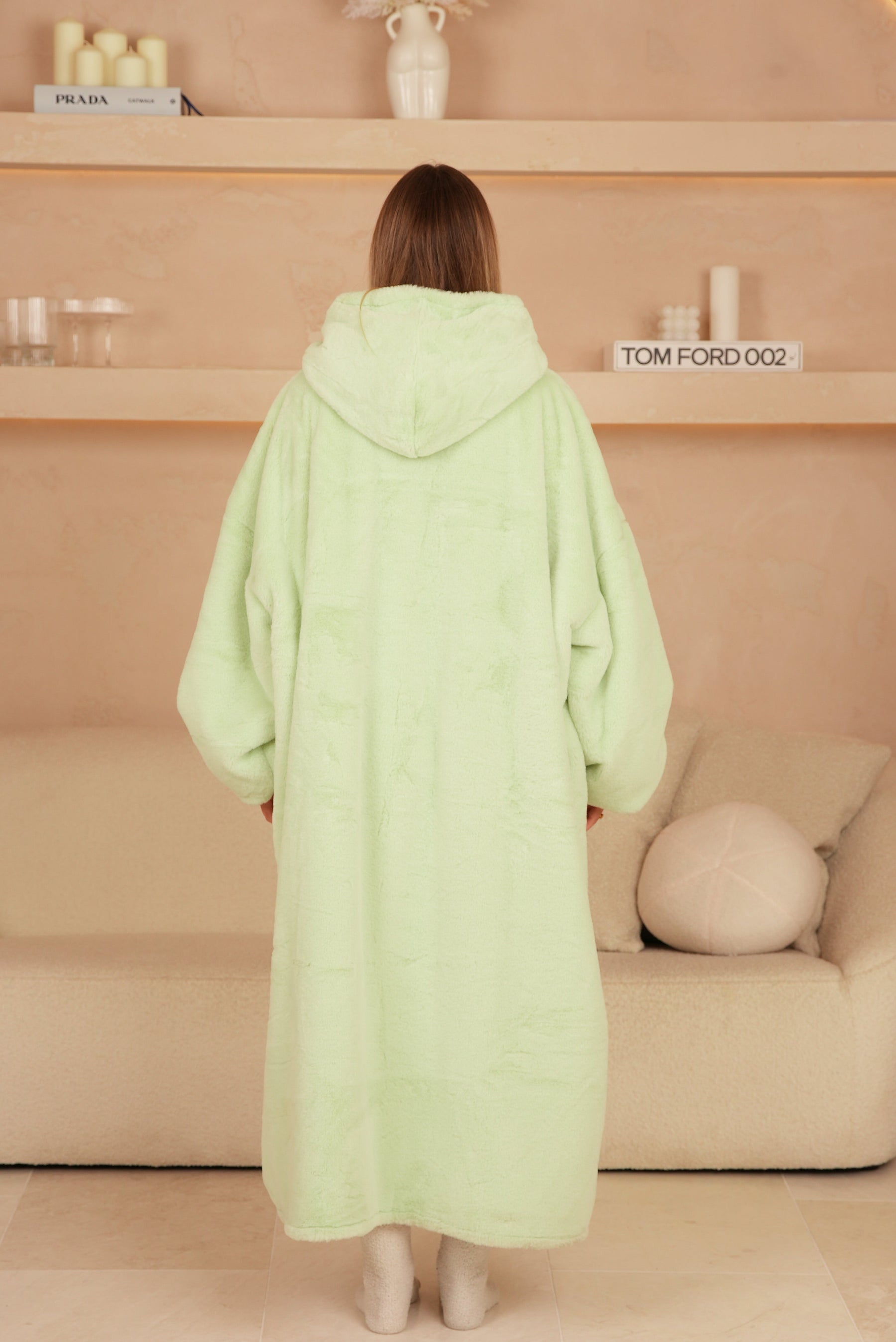Moletom Oversized Com Capuz Long Kiwi