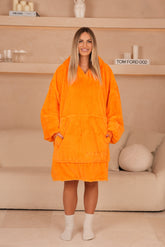 Moletom Oversized Com Capuz Papaya