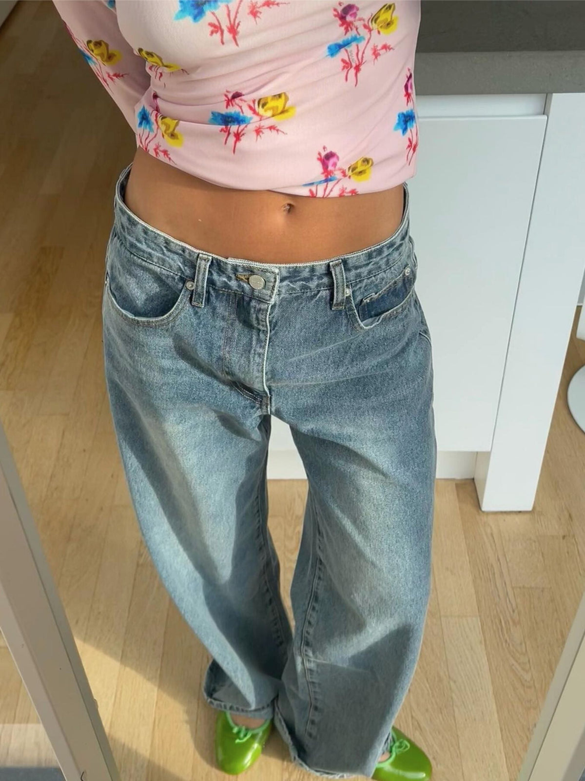 Calça Jeans Billie Dad Azul