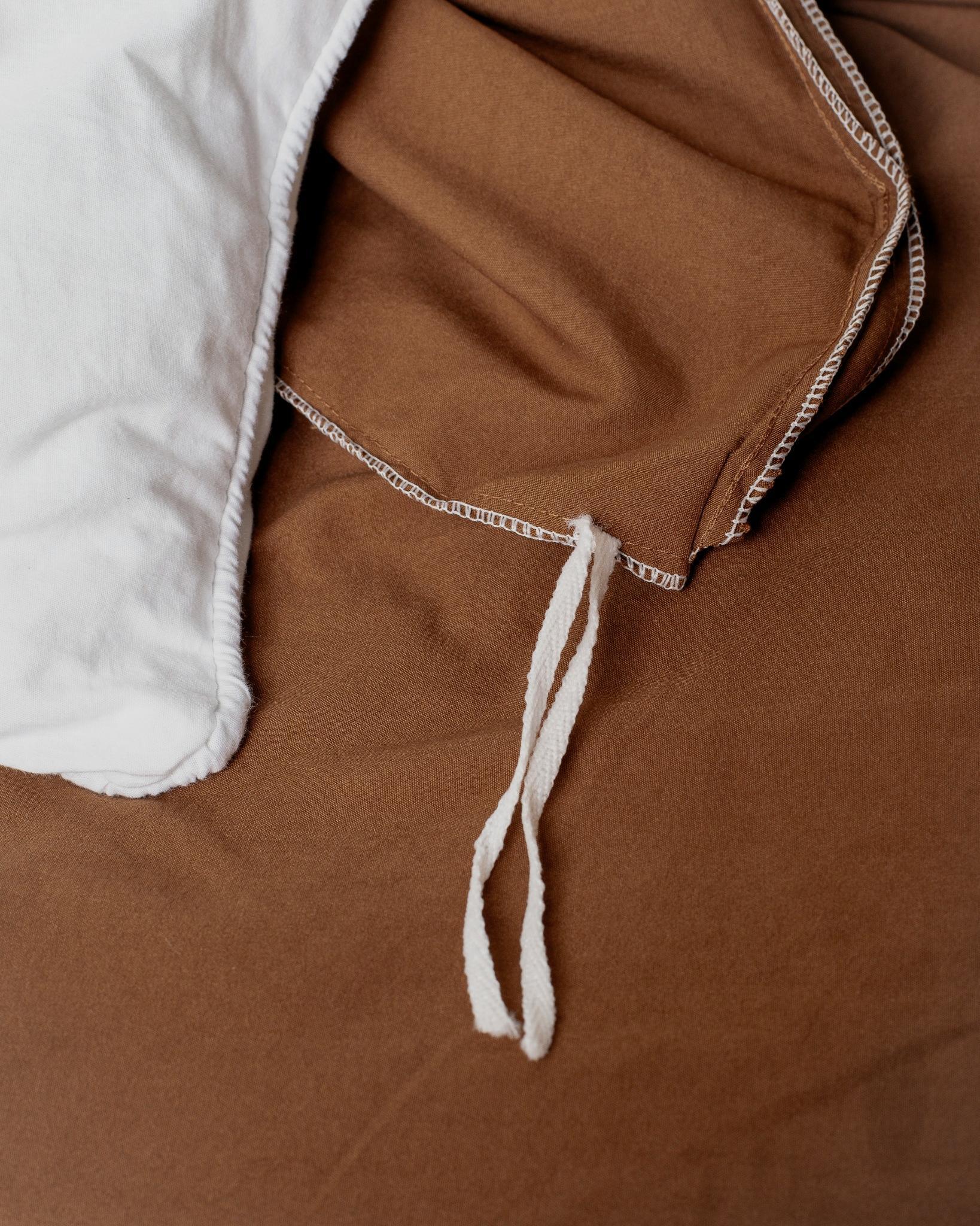 Jogo de Duvet Solid Washed - Marrom