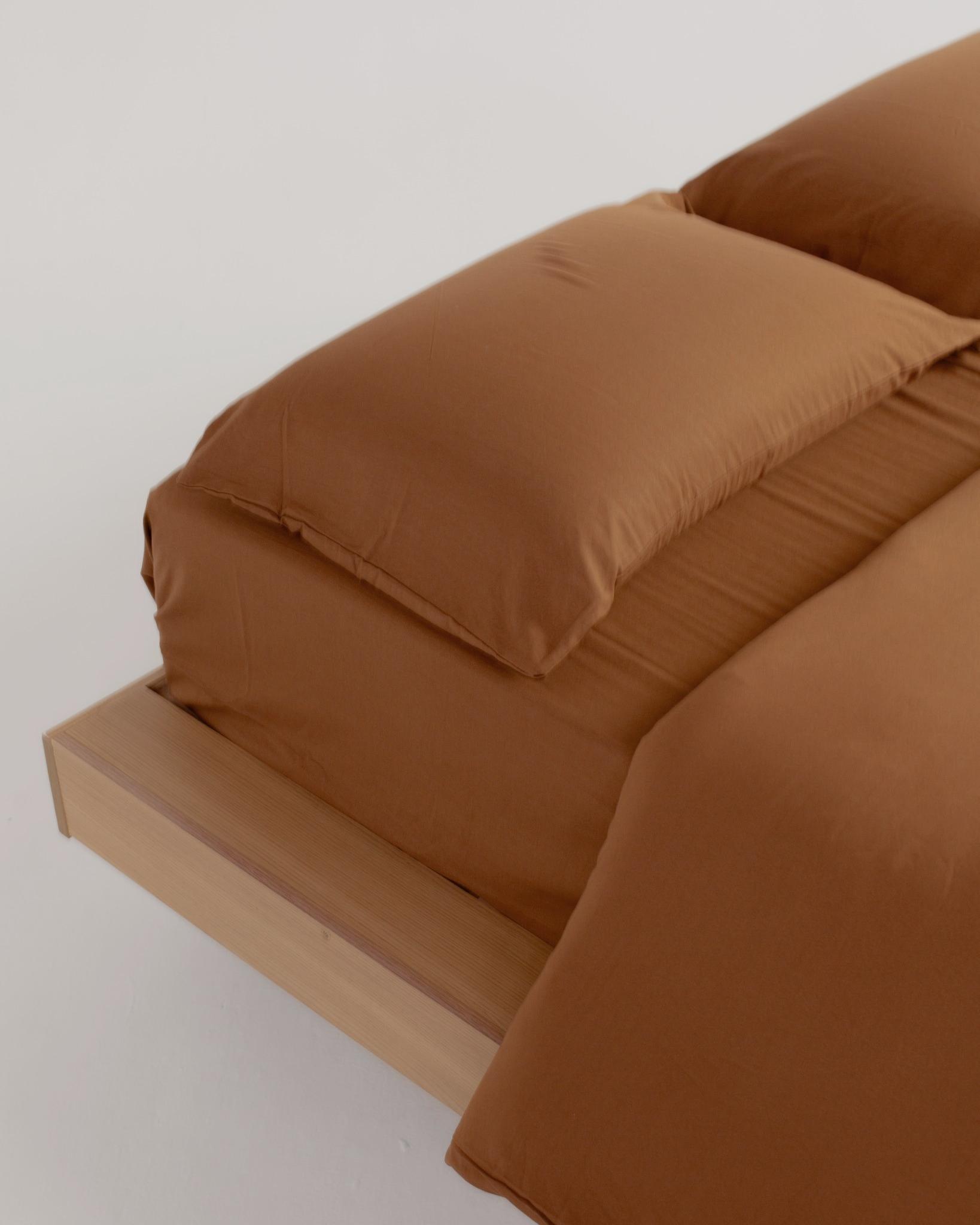 Jogo de Duvet Solid Washed - Marrom