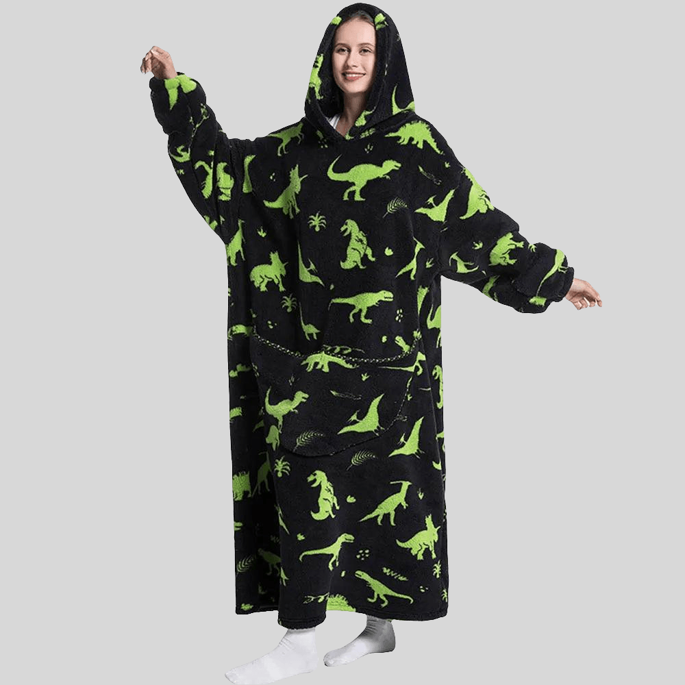 Moletom Oversized Com Capuz Dinossauros