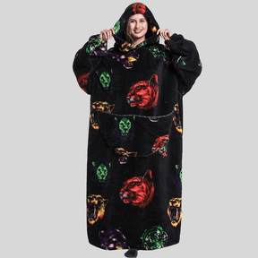 Moletom Oversized Com Capuz Felinos