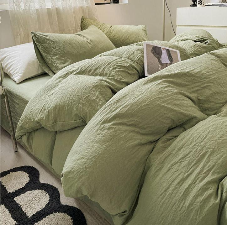 Jogo de Duvet Solid Washed - Matcha