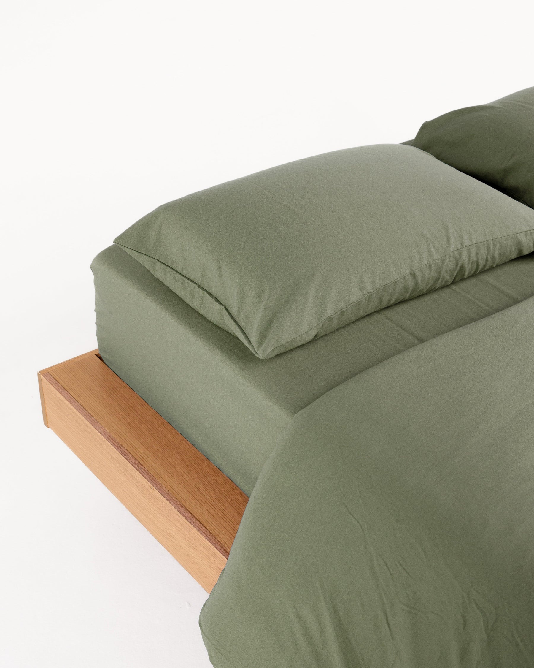 Jogo de Duvet Solid Washed - Matcha