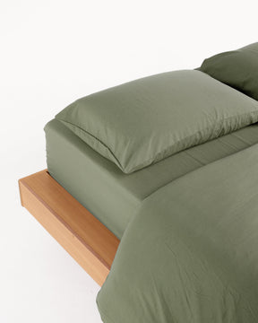Jogo de Duvet Solid Washed - Matcha